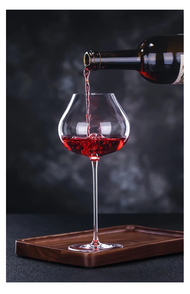 WG9201 CRISON France Upscale Burgundy Cup Crystal Handmade Extremely Thin Wine Glass Aroma Enlarge Goblet