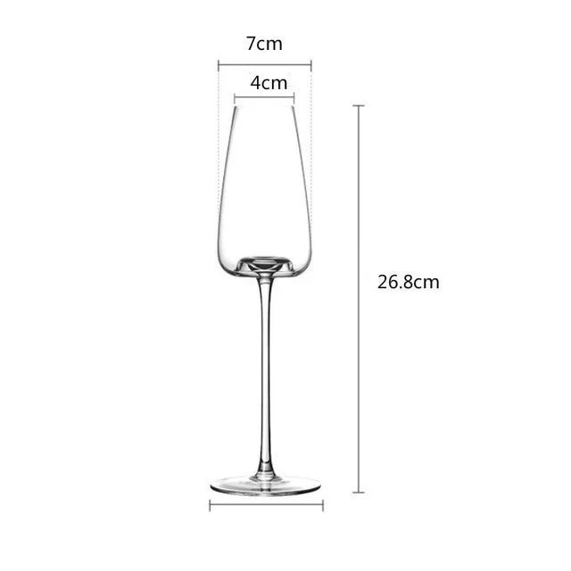 Collectible Red Wine Glass Handmade Artwork Clear Crystal Wineglass Cup Champagne Flute Big Belly Small Mouth Bordeaux Goblet