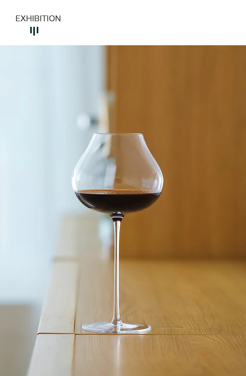 WG9201 CRISON France Upscale Burgundy Cup Crystal Handmade Extremely Thin Wine Glass Aroma Enlarge Goblet