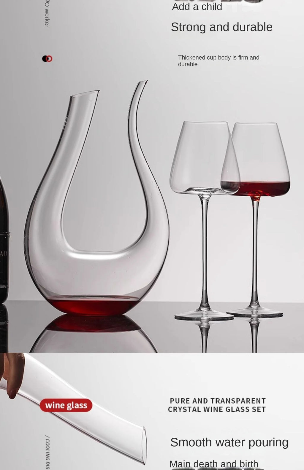 Large European Wine Glasses Burgundy Clear Red Wine Glasses High Value Crystal Glass Grape Champagne Glasses High Capacity