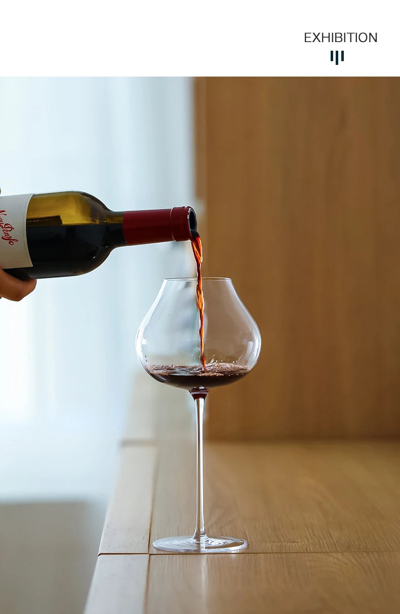 WG9201 CRISON France Upscale Burgundy Cup Crystal Handmade Extremely Thin Wine Glass Aroma Enlarge Goblet