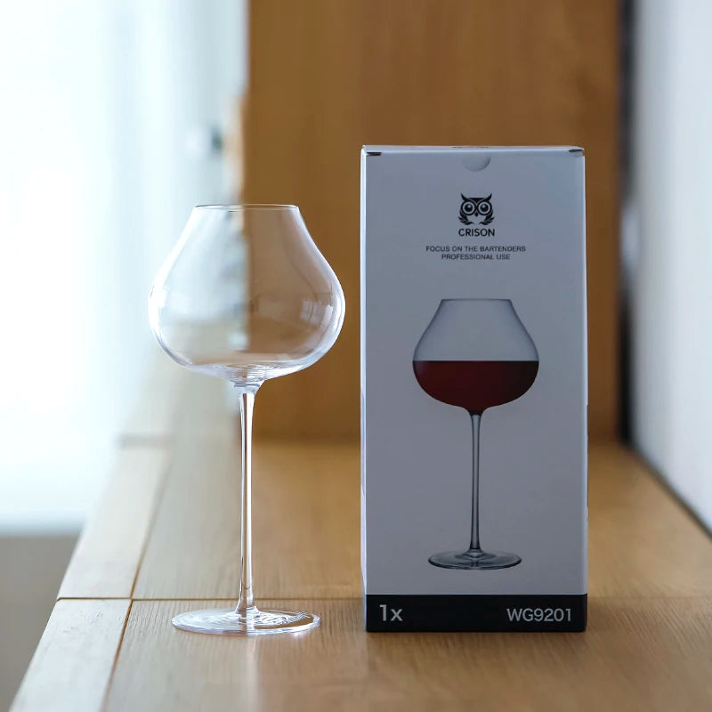 WG9201 CRISON France Upscale Burgundy Cup Crystal Handmade Extremely Thin Wine Glass Aroma Enlarge Goblet