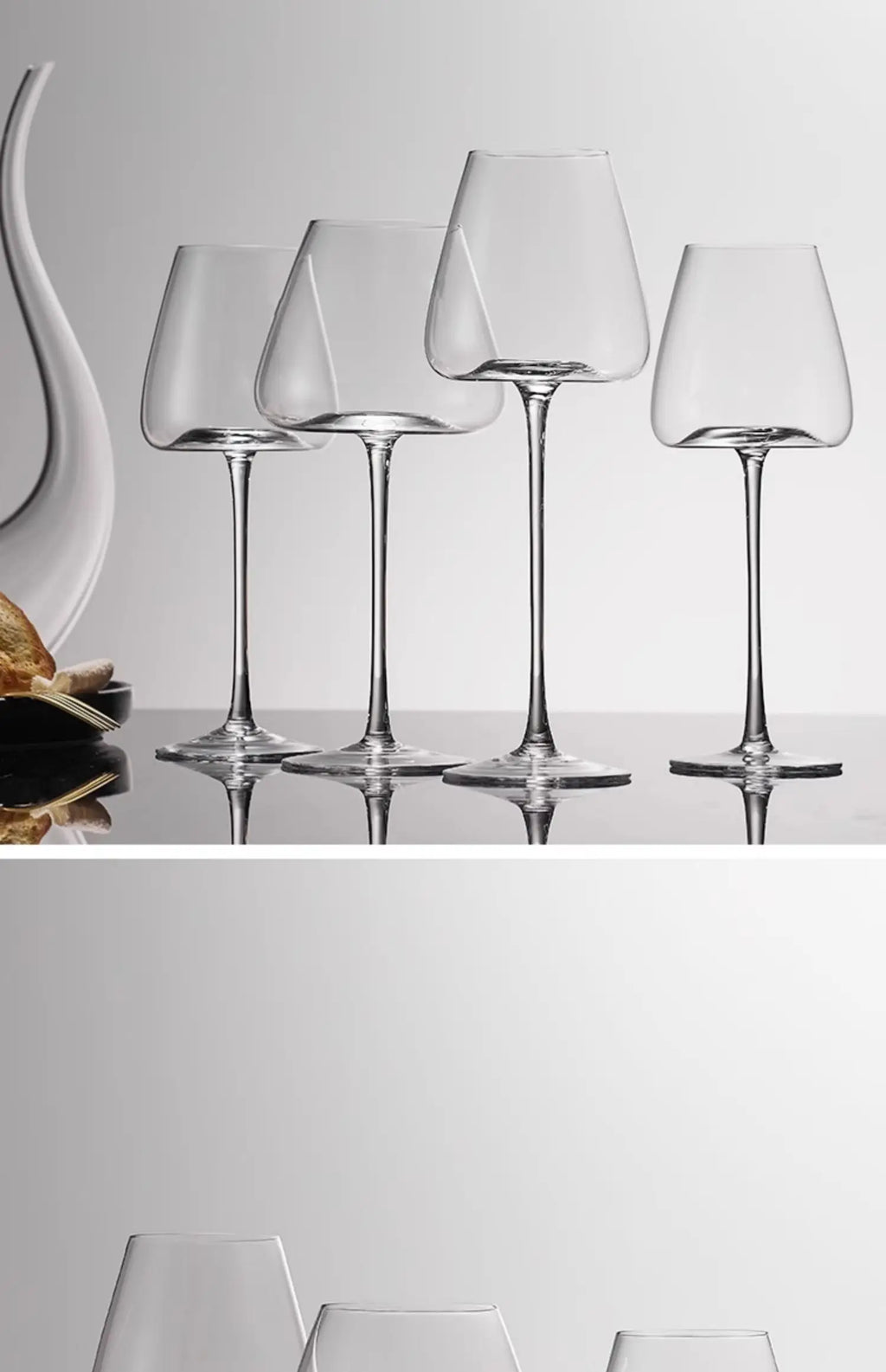 Large European Wine Glasses Burgundy Clear Red Wine Glasses High Value Crystal Glass Grape Champagne Glasses High Capacity