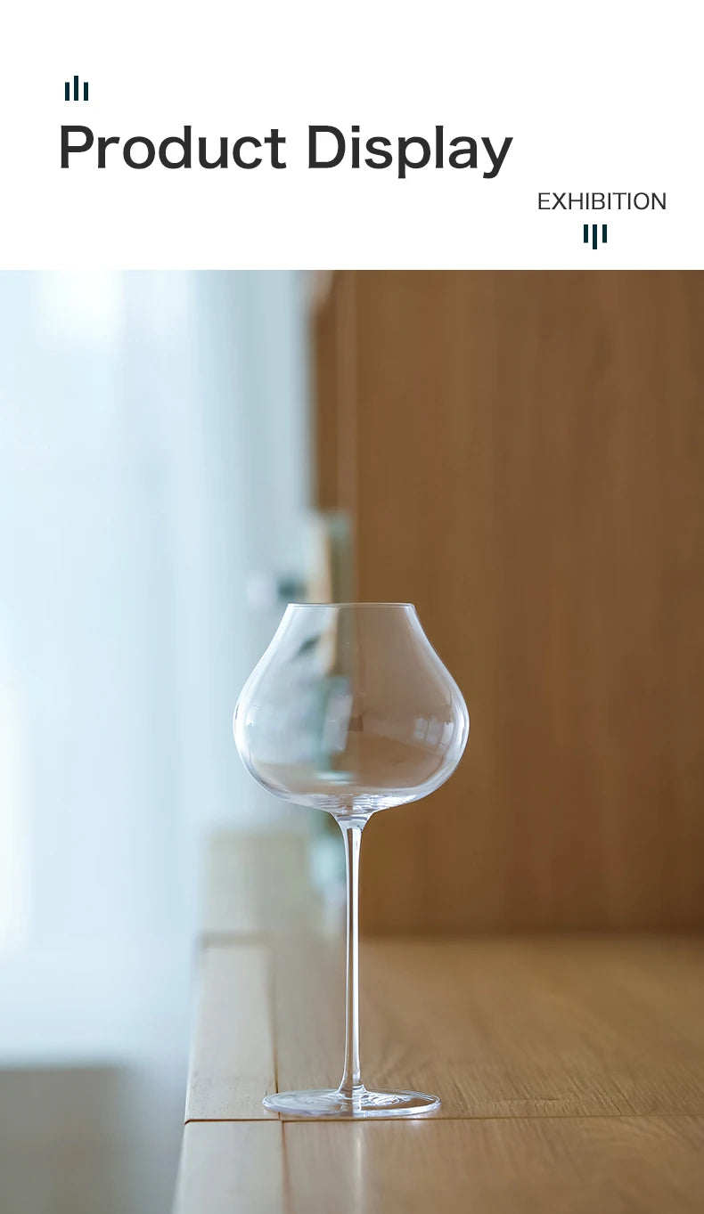 WG9201 CRISON France Upscale Burgundy Cup Crystal Handmade Extremely Thin Wine Glass Aroma Enlarge Goblet