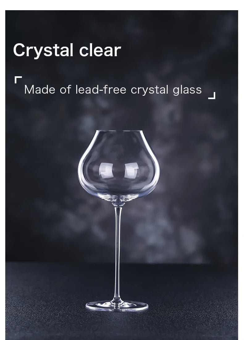 WG9201 CRISON France Upscale Burgundy Cup Crystal Handmade Extremely Thin Wine Glass Aroma Enlarge Goblet