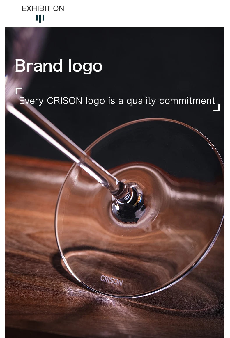 WG9201 CRISON France Upscale Burgundy Cup Crystal Handmade Extremely Thin Wine Glass Aroma Enlarge Goblet