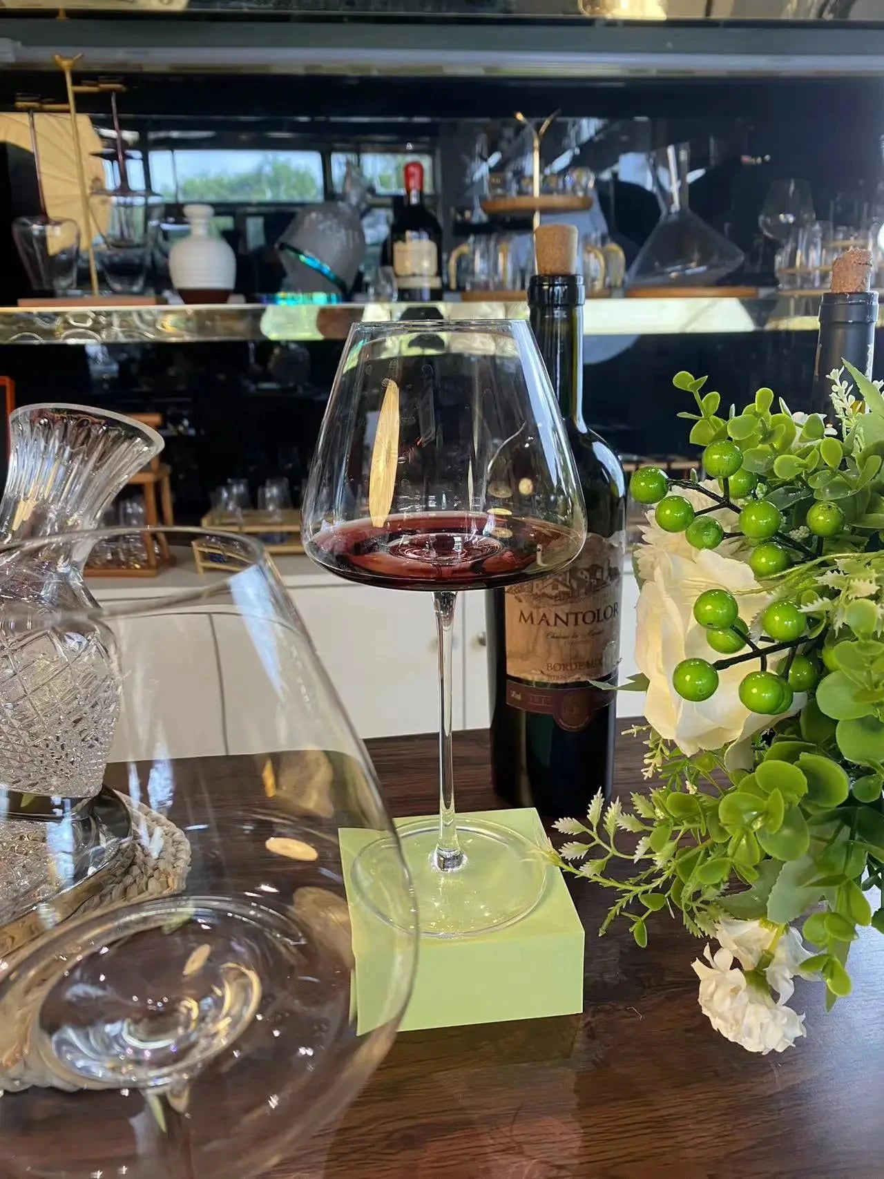 Large European Wine Glasses Burgundy Clear Red Wine Glasses High Value Crystal Glass Grape Champagne Glasses High Capacity