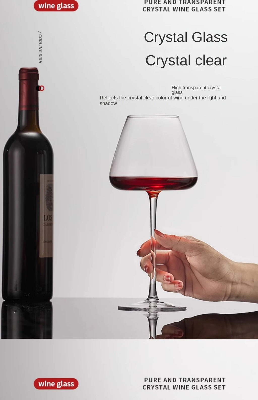 Large European Wine Glasses Burgundy Clear Red Wine Glasses High Value Crystal Glass Grape Champagne Glasses High Capacity