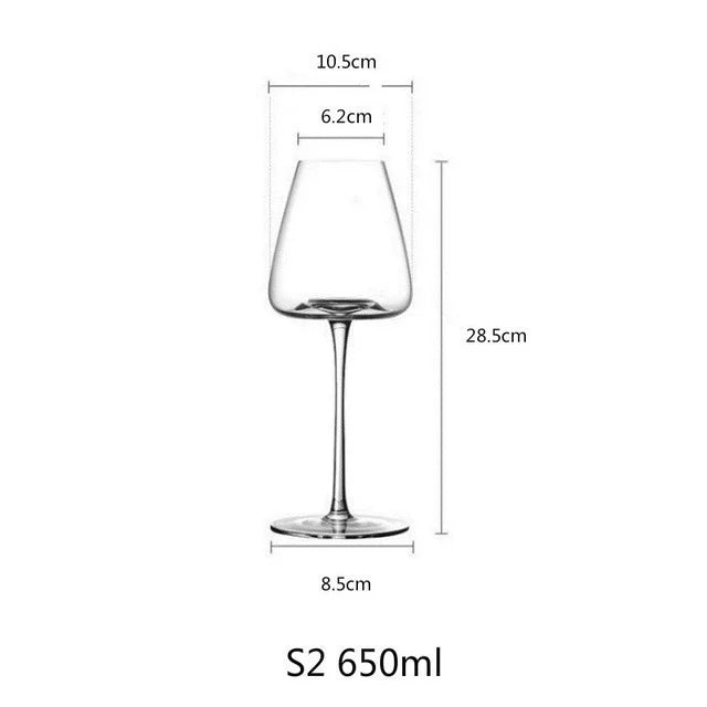 Collectible Red Wine Glass Handmade Artwork Clear Crystal Wineglass Cup Champagne Flute Big Belly Small Mouth Bordeaux Goblet