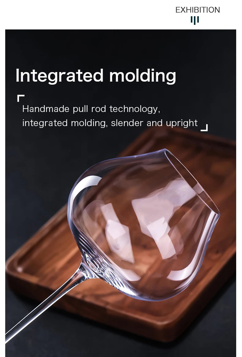 WG9201 CRISON France Upscale Burgundy Cup Crystal Handmade Extremely Thin Wine Glass Aroma Enlarge Goblet