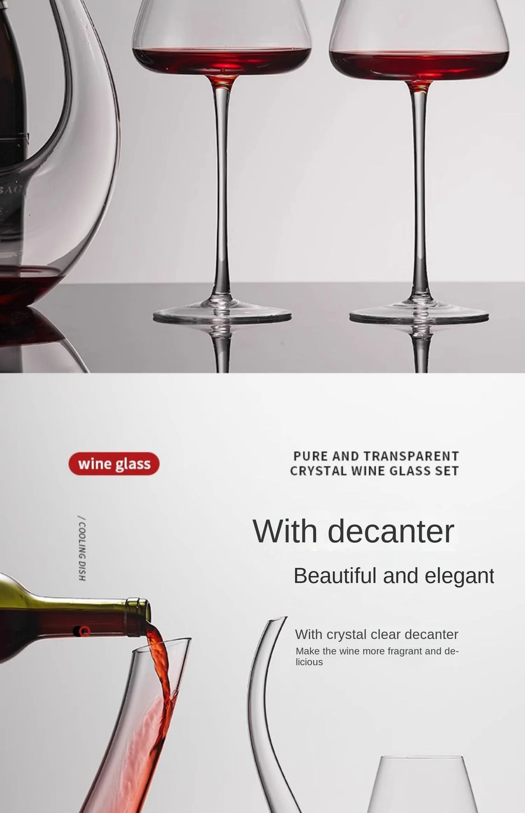 Large European Wine Glasses Burgundy Clear Red Wine Glasses High Value Crystal Glass Grape Champagne Glasses High Capacity