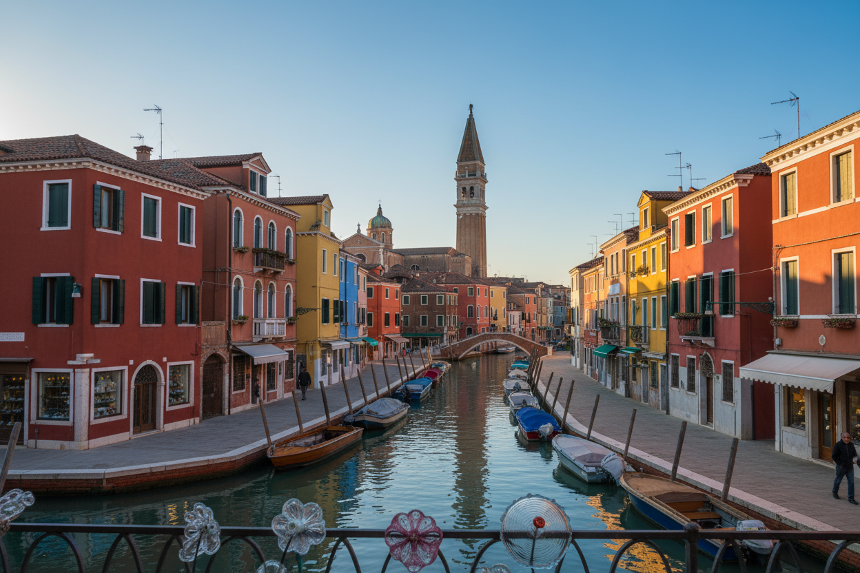 Isla de Murano en Italia